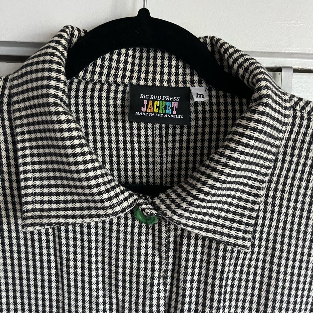 Big Bud Press Gingham Checkered Work Shirt Jacket Coat. 100% cotton - Picture 3 of 7